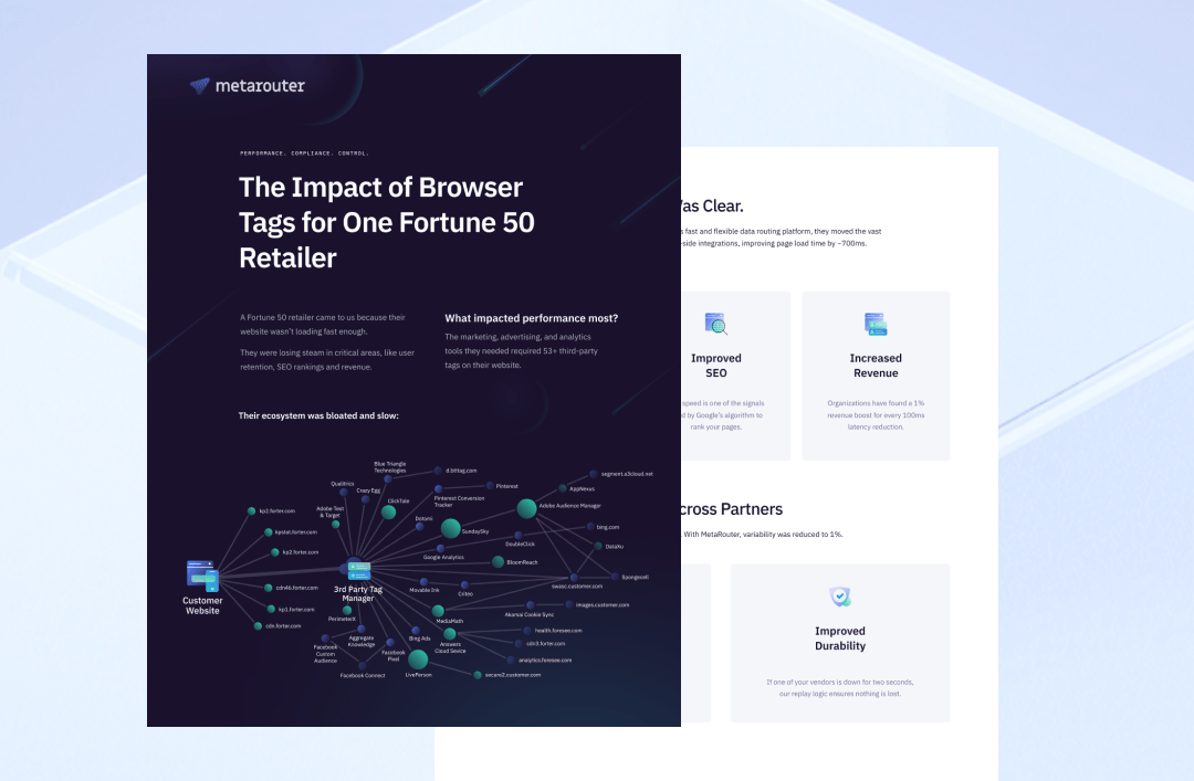 MetaRouter Case Study - Fortune 50 Site Speed Improvement